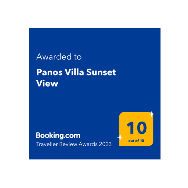 Thumbnail for Eccellente valutazione per la villa Panos Villa Sunset View da Google e Booking.com per il 2023.